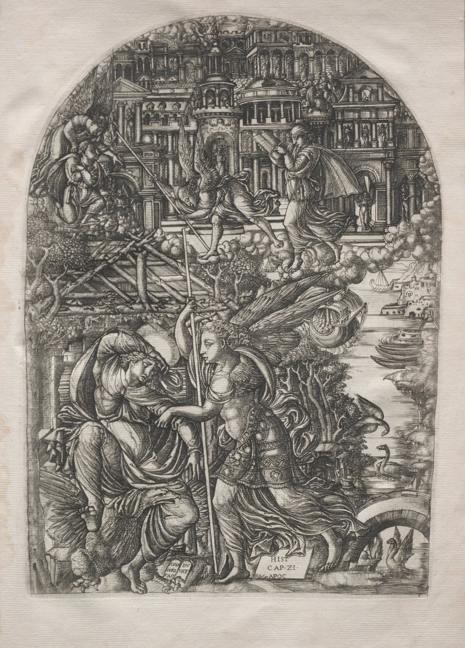 Die Apokalypse: Der Engel zeigt St. Johannes das neue Jerusalem von Jean Duvet