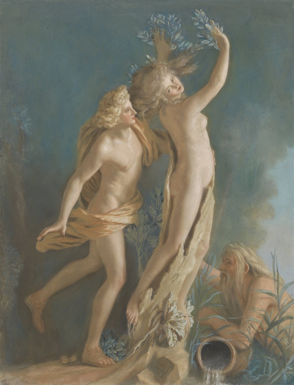Apollo und Daphne, nach Lorenzo Berninis Marmorgruppe in der Galleria Borghese, Rom von Jean Étienne Liotard