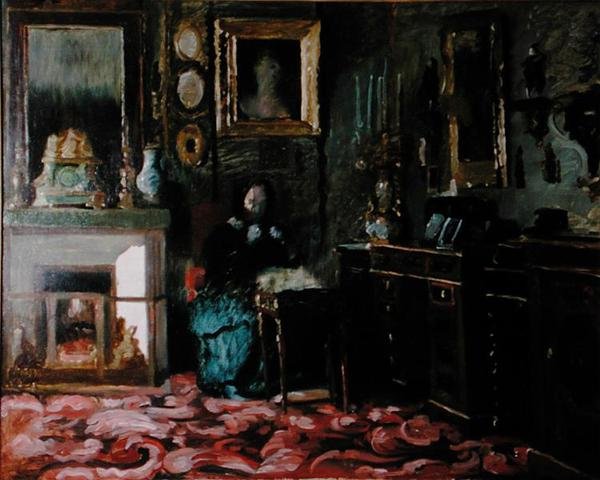 Der Salon von Madame Hanska (1801-82), rue Fortunee von Jean Francois (after) Gigoux