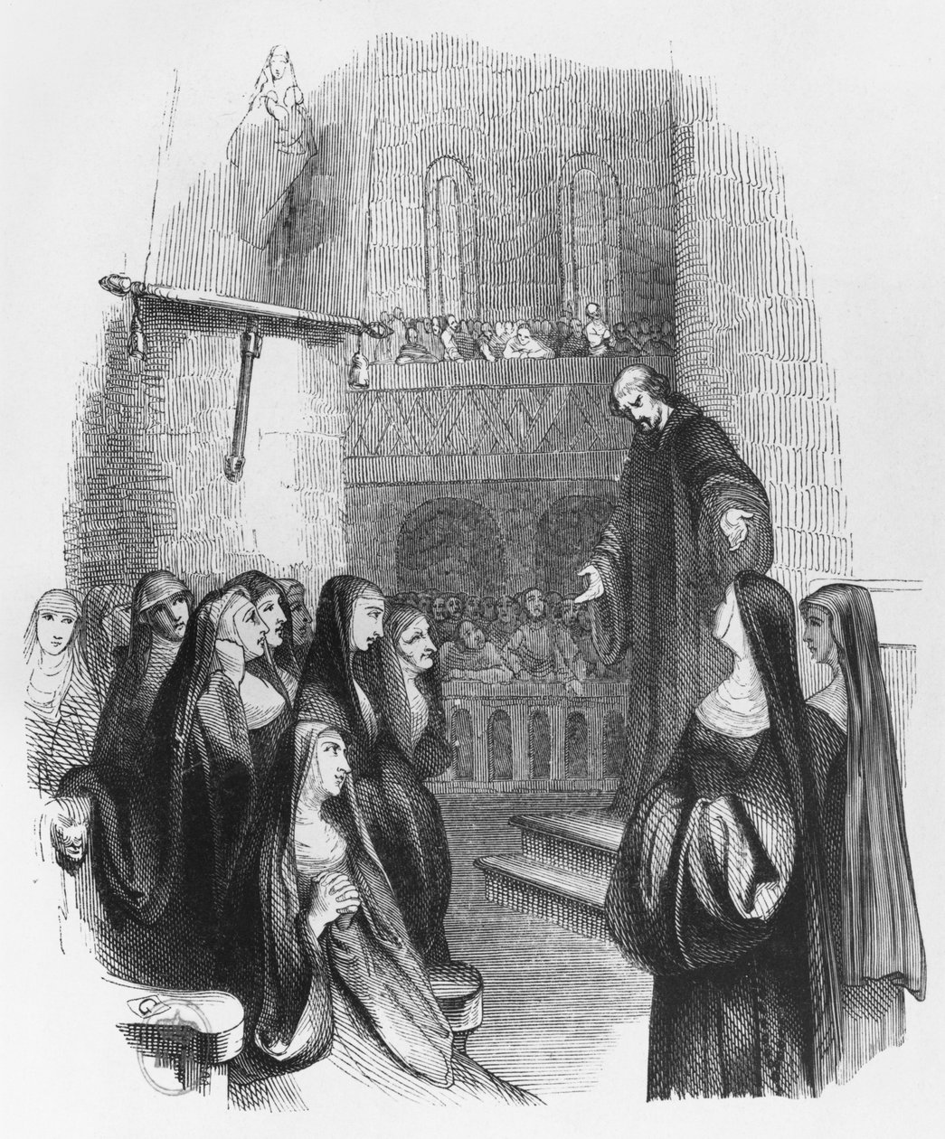 Abelard predigt im Paraclete, Illustration aus 