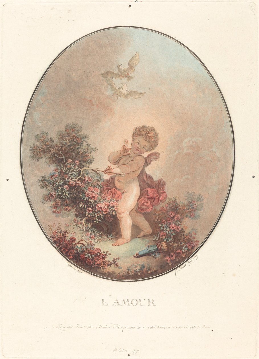 Die Liebe, 1777 von Jean-Francois Janinet