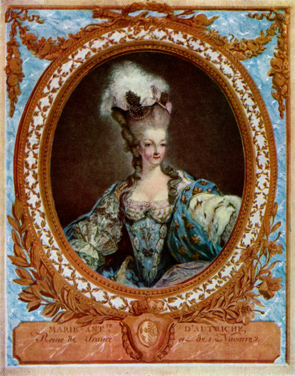 Marie Antoinette 1755-1793, Königin von König Ludwig XVI. von Frankreich, 1777 von Jean Francois Janinet