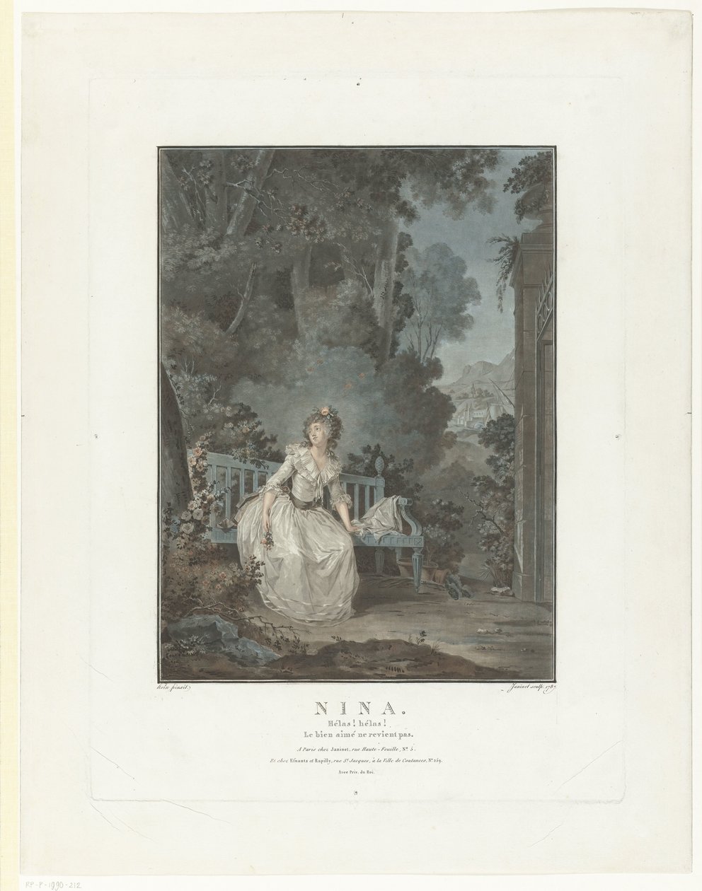 Porträt von Madame Dugazon von Jean Francois Janinet