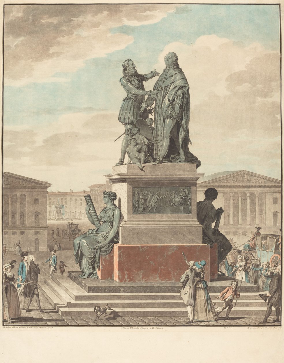 Entwurf eines Denkmals für den König, 1790 von Jean Francois Janinet