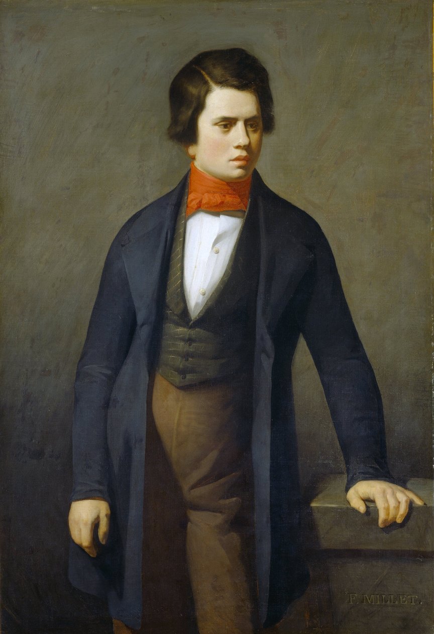 Porträt von Leconte de Lisle von Jean Francois Millet