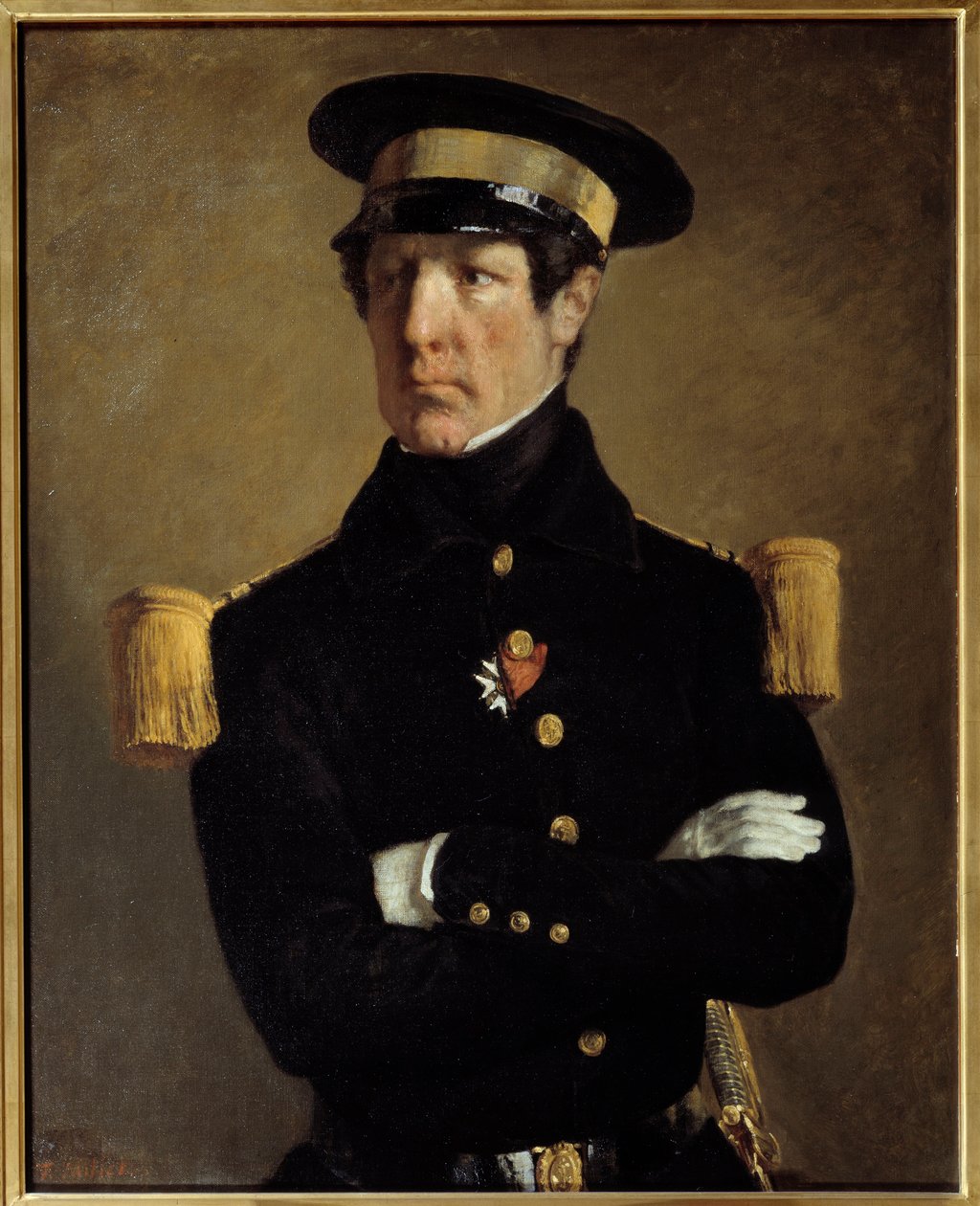 Porträt von Leutnant Pierre Claude Aimable Gachot. Gemälde von Jean Francois Millet von Jean Francois Millet