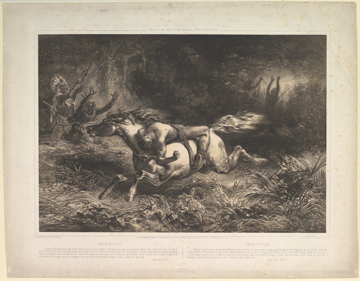Simon Butler Indian Trails, Bd. II, 1852 von Jean Francois Millet