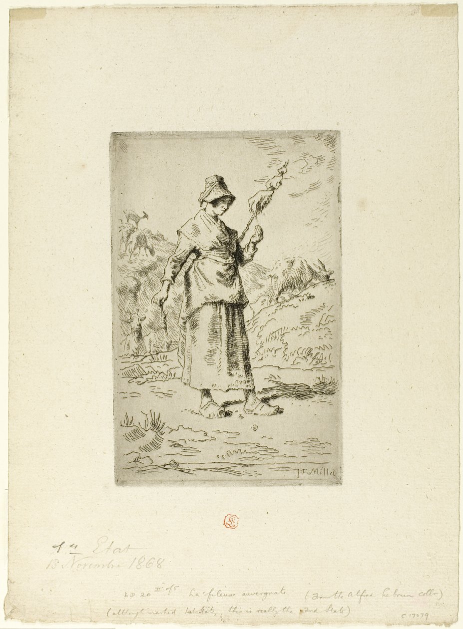 Die Spinnerin von Jean-Francois Millet