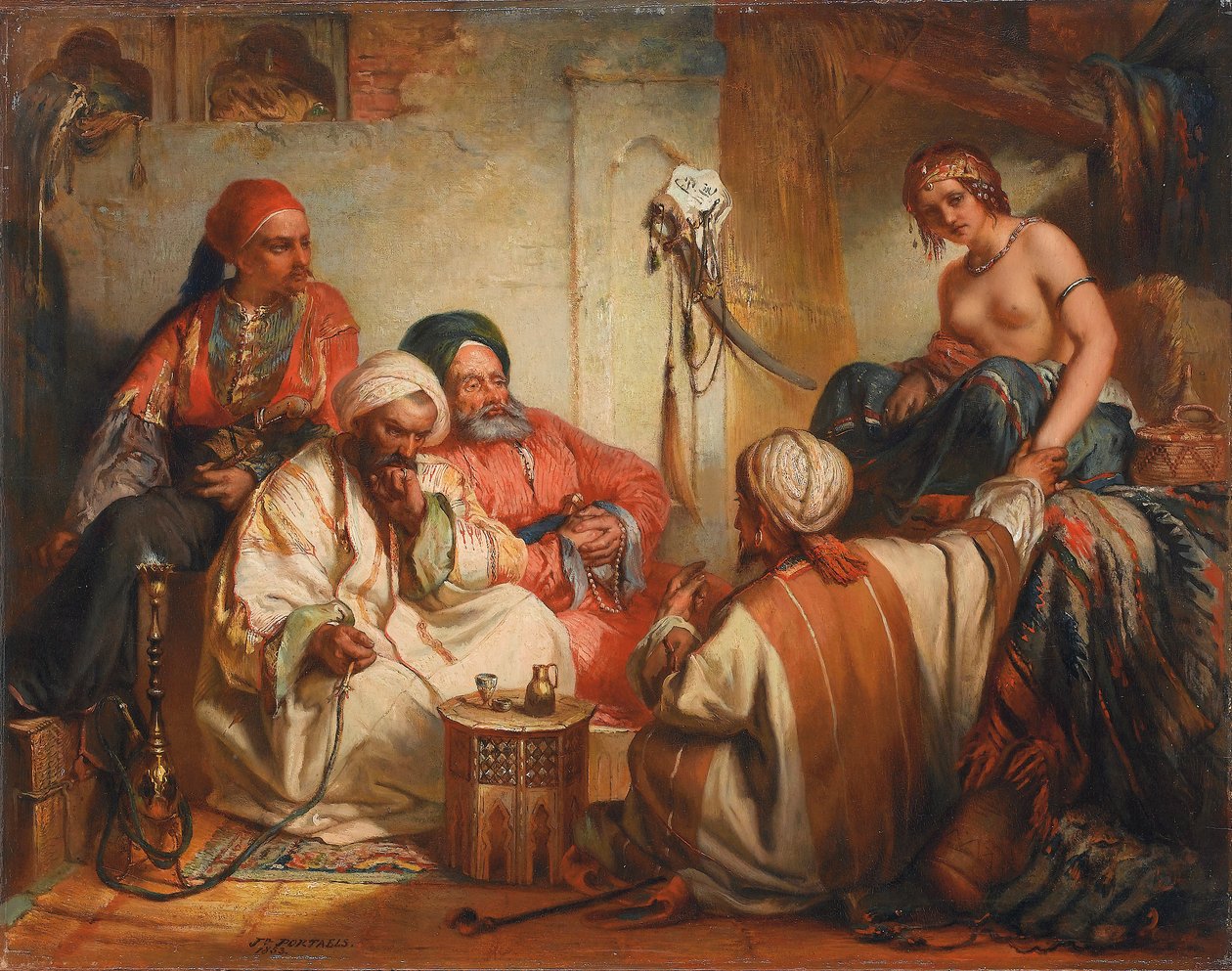 Der Sklavenmarkt, 1853 von Jean Francois Portaels
