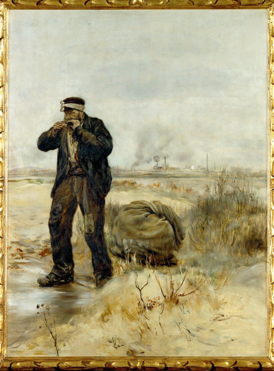 Chiffonnier allumant sa pipe von Jean Francois Raffaelli