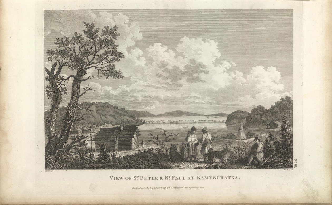 Ansicht des Petropavlovsk Hafens, 1780er von Jean Francois de Galaup La Perouse
