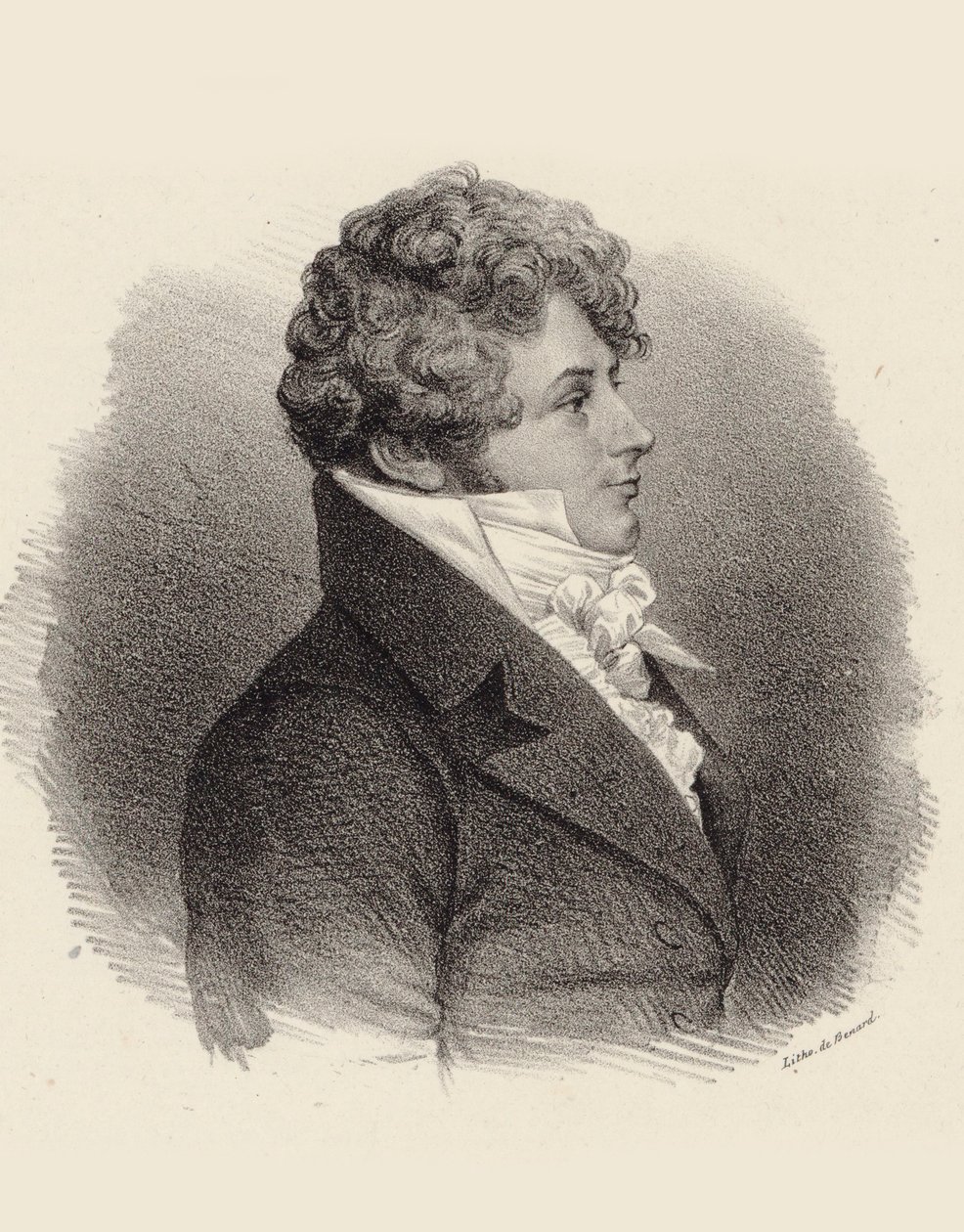 Porträt des Pianisten und Komponisten Daniel Steibelt 1765-1823, 1834 von Jean François Benard