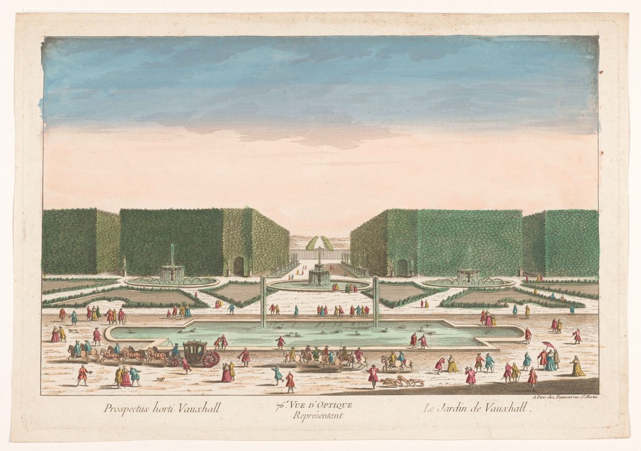 Ansicht der Vauxhall Gardens in London von Jean François Daumont