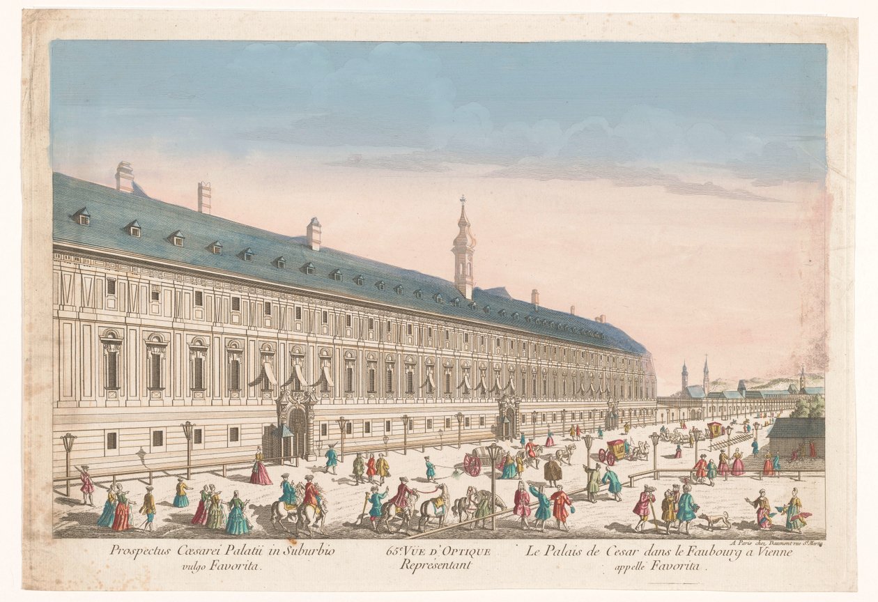Ansicht eines kaiserlichen Palastes in einem Vorort von Wien von Jean François Daumont