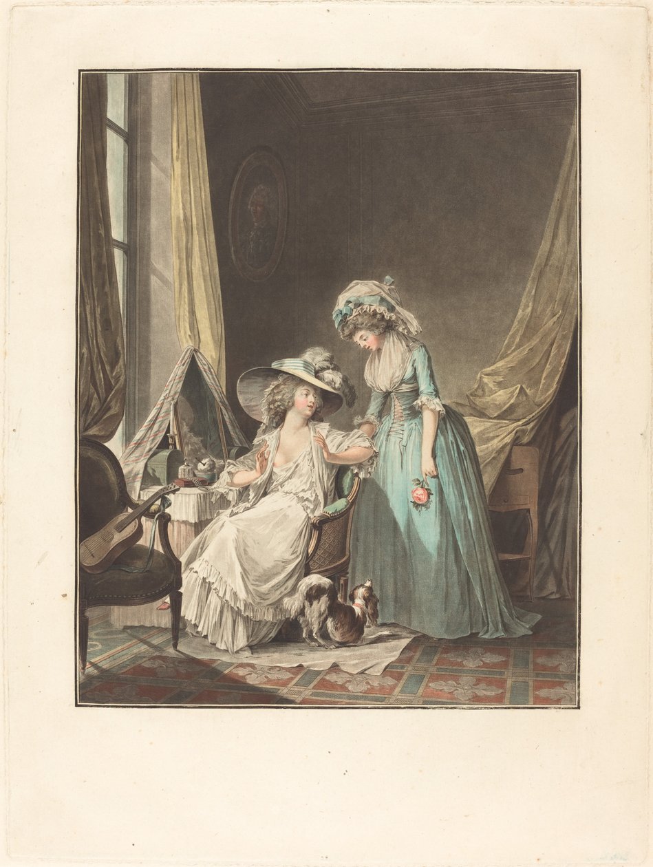Das schwierige Geständnis von Jean François Janinet after Nicolas Lavreince