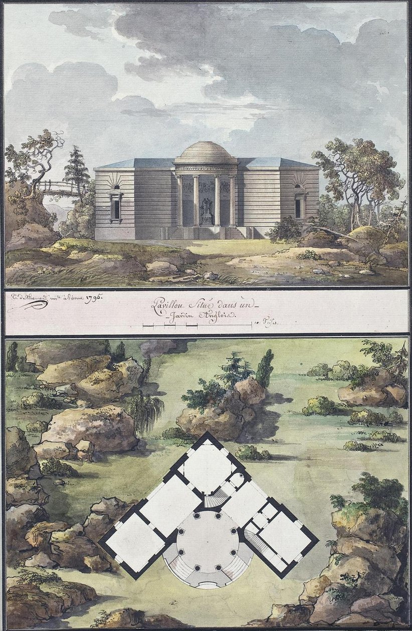 Pavillon im englischen Garten, 1795 von Jean François Thomas de Thomon