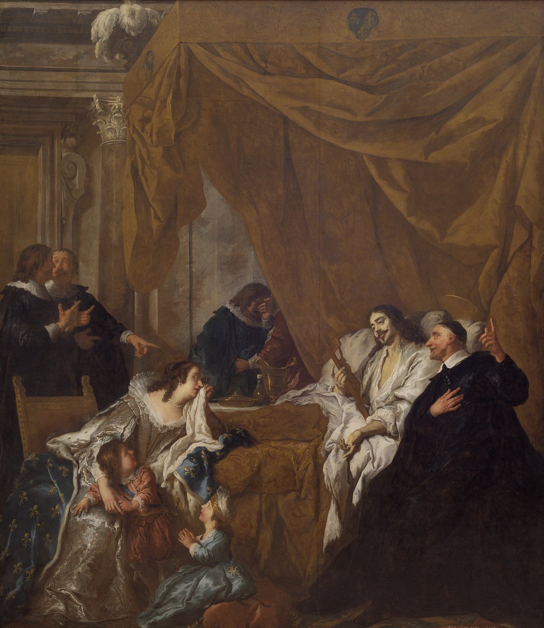 St. Vincent de Paul am Sterbebett von Ludwig XIII. von Jean François de Troy