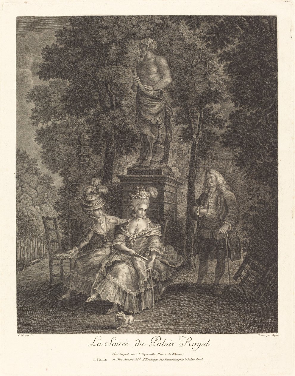 Der Abend im Palais Royal von Jean Gabriel Caquet after François André Vincent