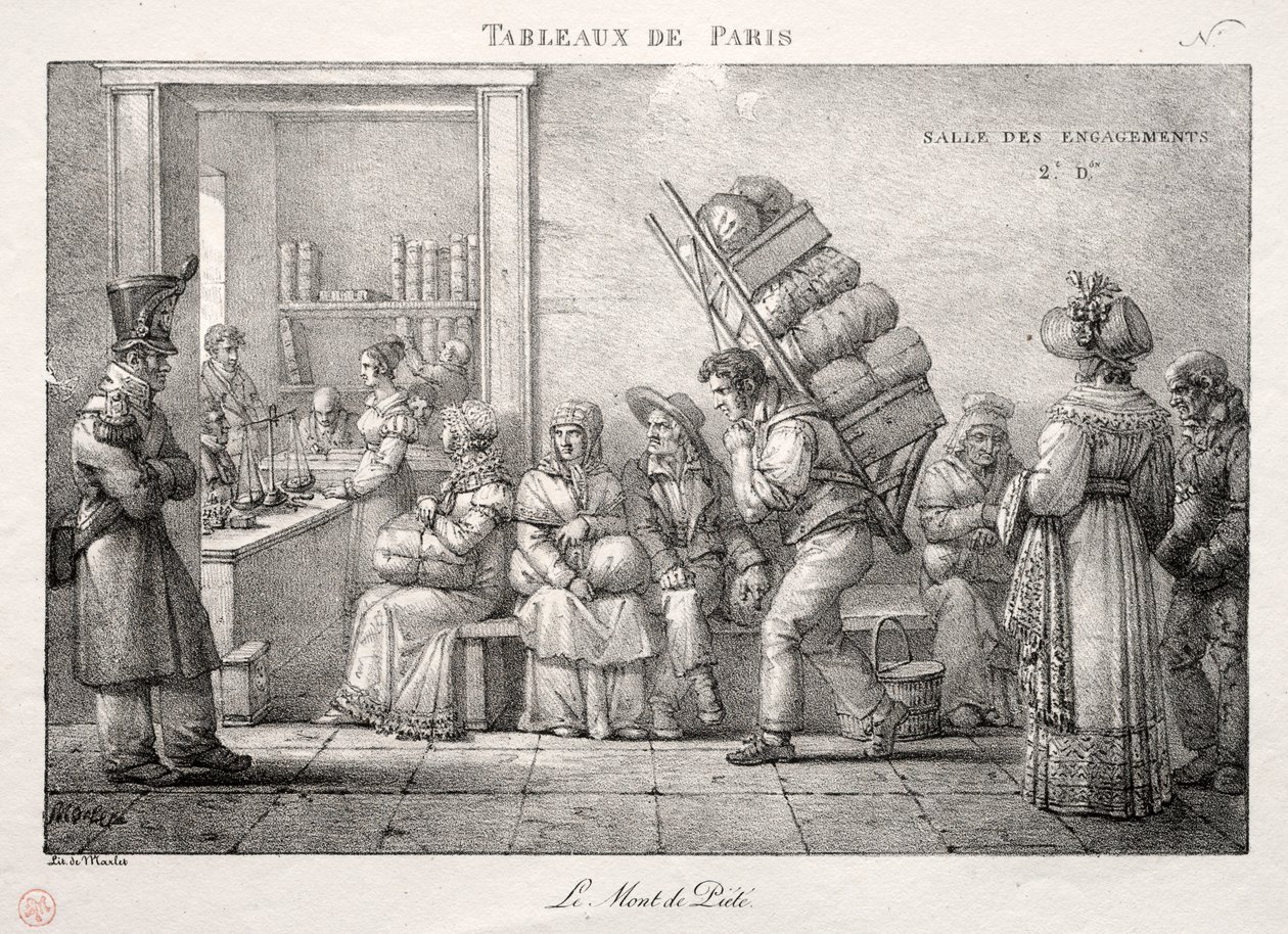 Szenen aus Paris: Das Pfandhaus von Jean Henri Marlet