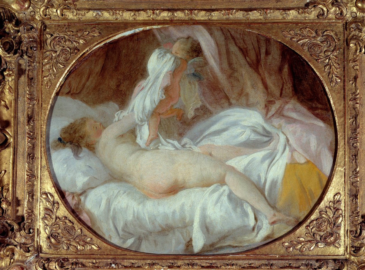 Erotik: Das Hemd ausgezogen von Jean Honore Fragonard