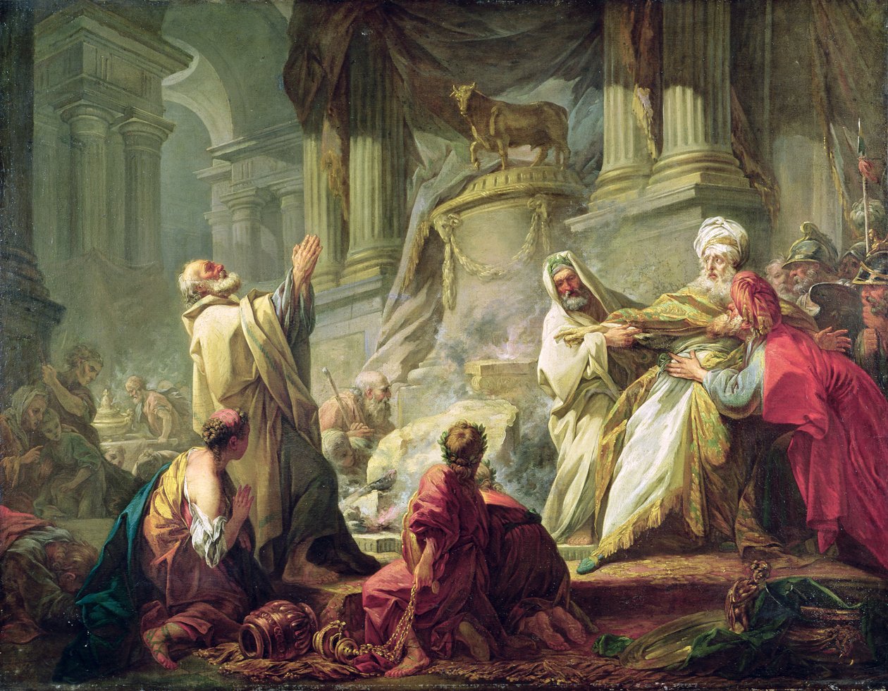 Jerobeam opfert dem goldenen Kalb, 1752 von Jean Honore Fragonard
