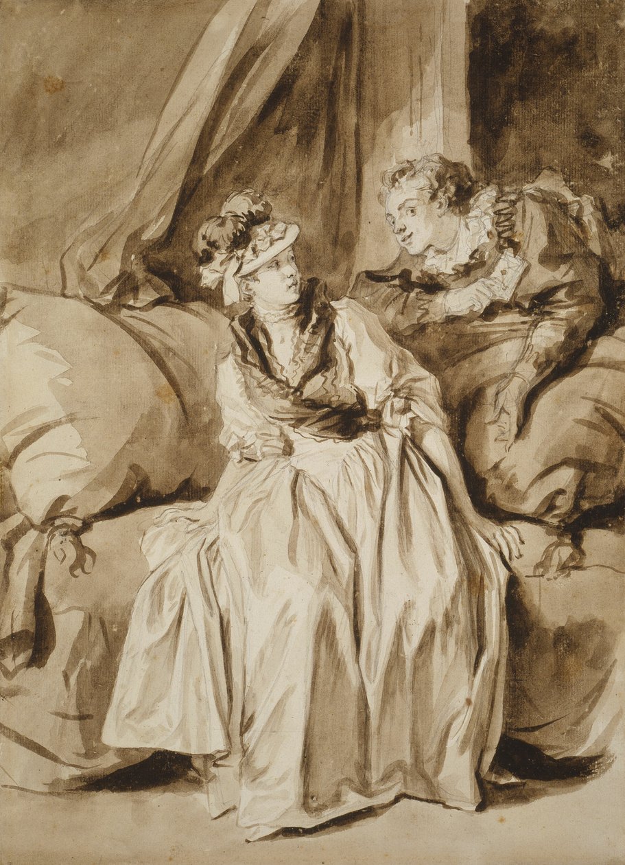 Der Brief oder Das spanische Gespräch von Jean Honore Fragonard
