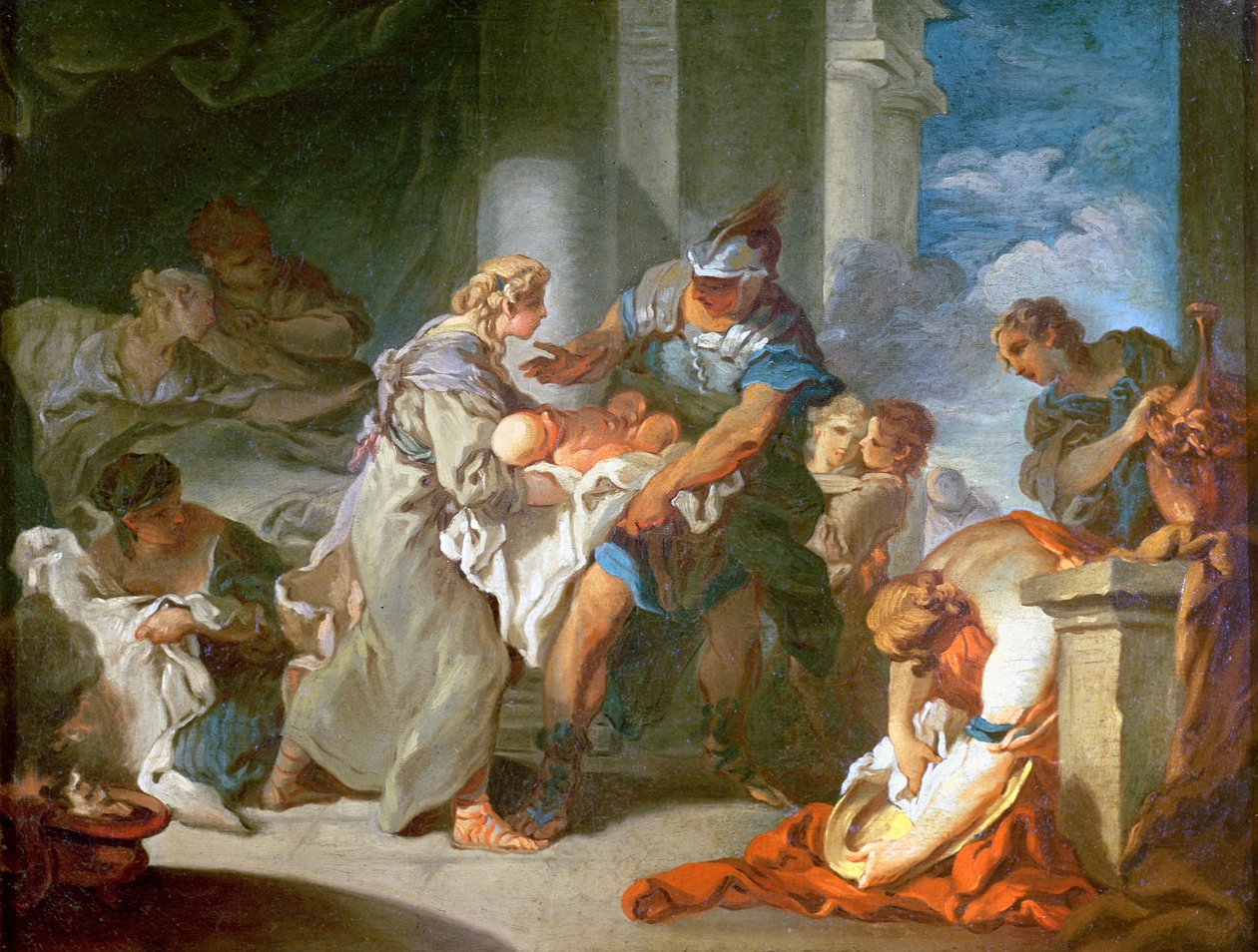 Die Rettung des Säuglings Pyrrhus von Jean Honore Fragonard