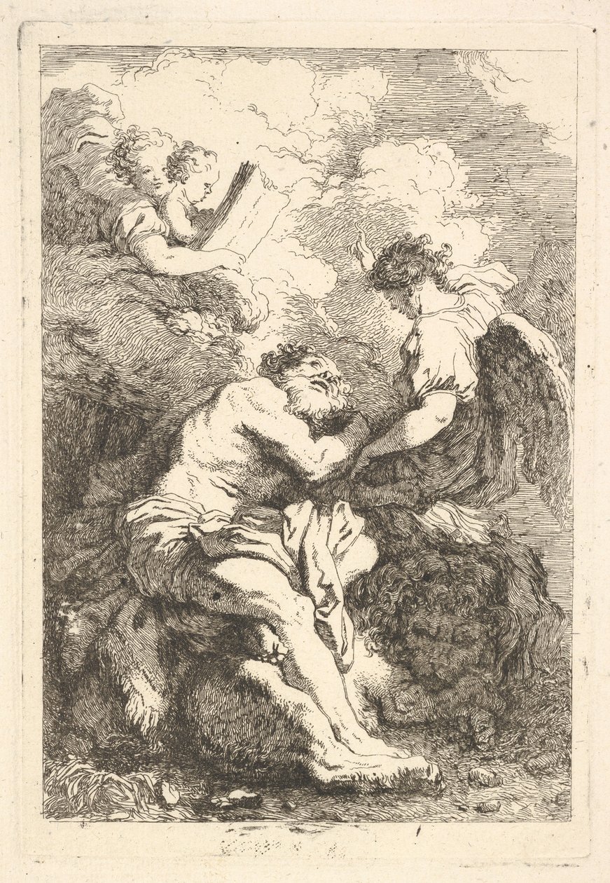 Die Vision des Heiligen Hieronymus, ca. 1761-65 von Jean Honore Fragonard