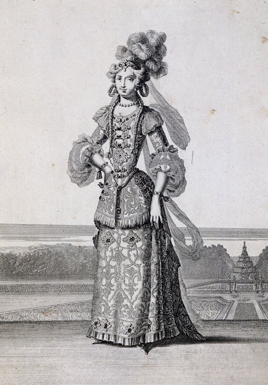 Weibliche Ballettkostüme, Stich von Jean Berain dem Älteren von Jean I  Berain