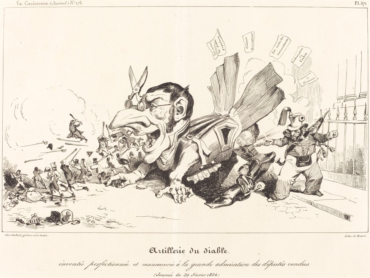 Teufelsartillerie von Jean Ignace Isidore Grandville and Eugène Hippolyte Forest