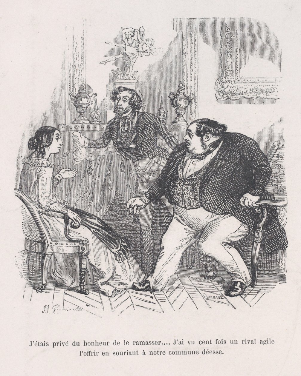 Ich wurde des Glücks beraubt, es aufzuheben... Ich sah hundertmal einen agilen Rivalen... von Jean Ignace Isidore Gérard