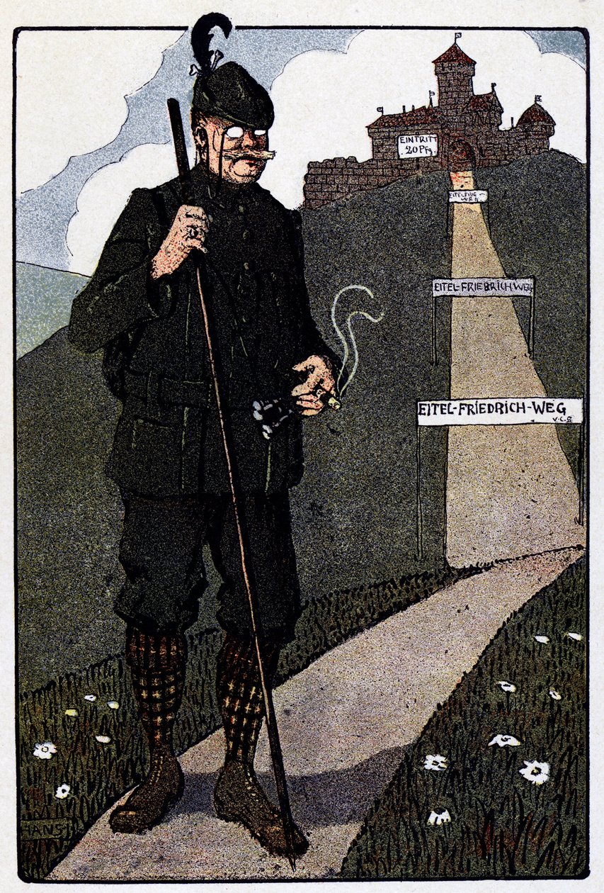 Vogesen Bilder; Das Schloss Hohkönigsburg nach der Restaurierung durch die Deutschen von Jean Jacques (1873 1951) Waltz