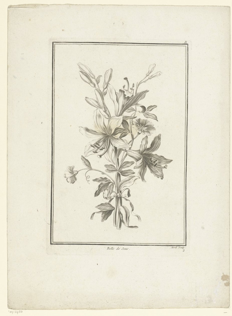Blumenstrauß mit Lilie von Jean Jacques Avril (I)