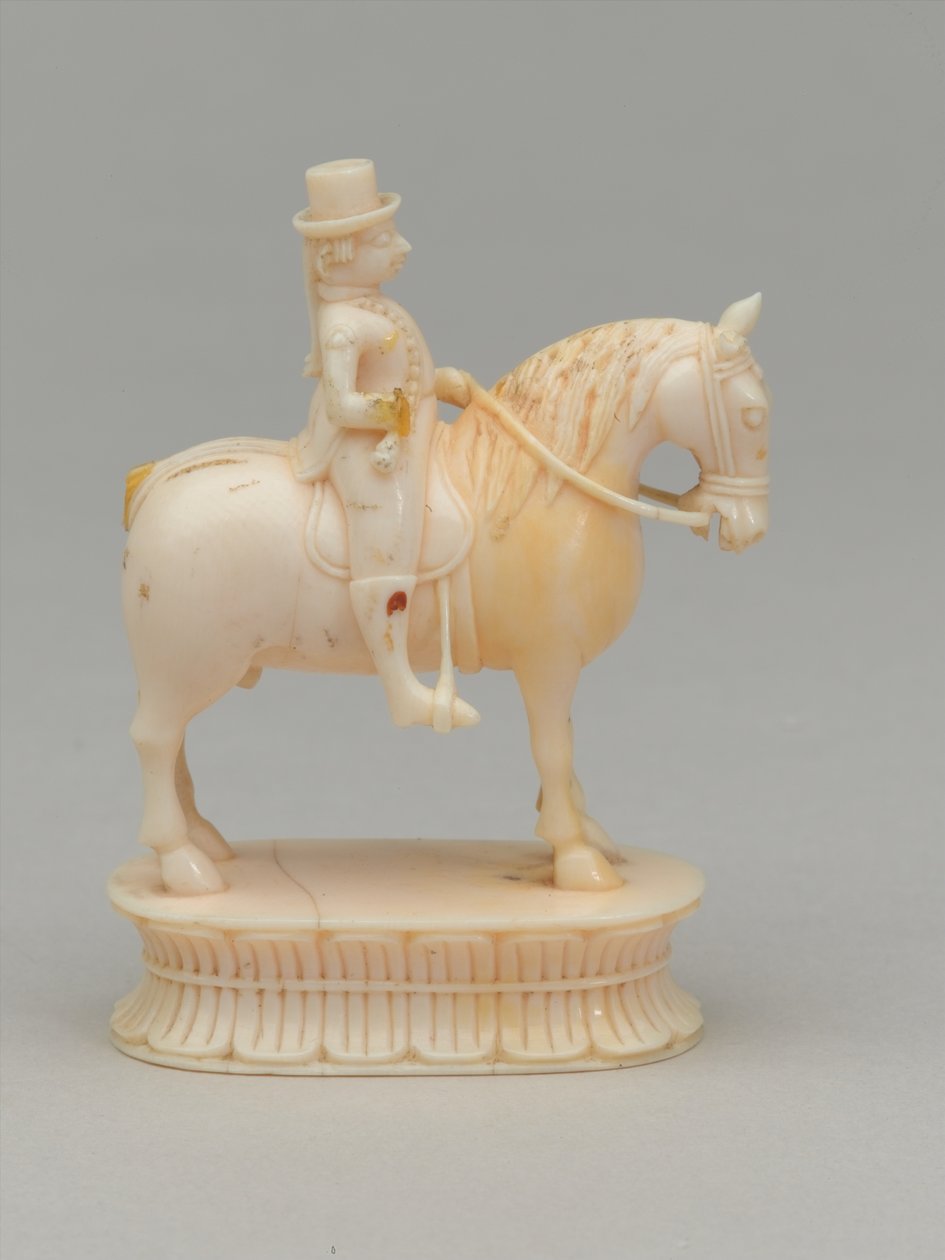 Weißer Springer, Schachfigur, Indien, um 1820 von Jean Jacques Champin