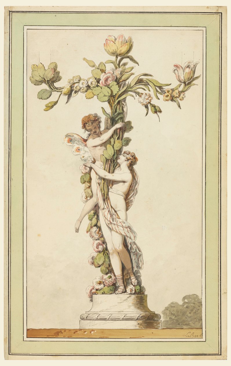 Porzellankerzenhalter von Jean Jacques Francois Le Barbier