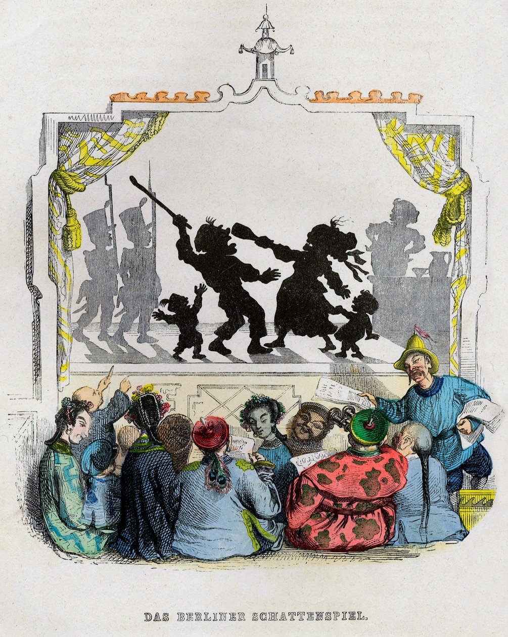 Das Berliner Schattenspiel, 1840er Jahre von Jean Jacques Grandville