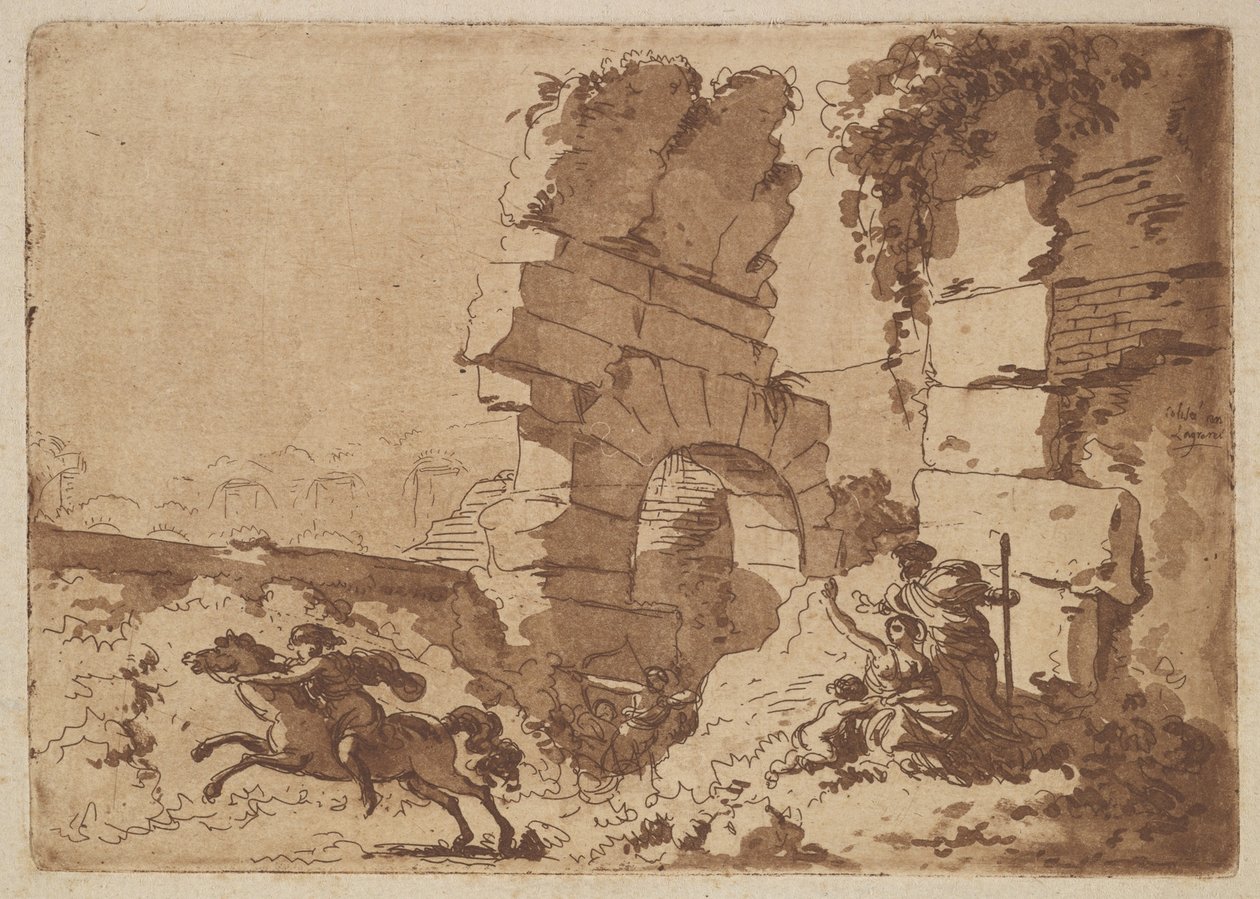 Das Kolosseum, in einem Album mit Recueil de Compositions par Lagren..., 1782-1821 von Jean Jacques Lagrenee