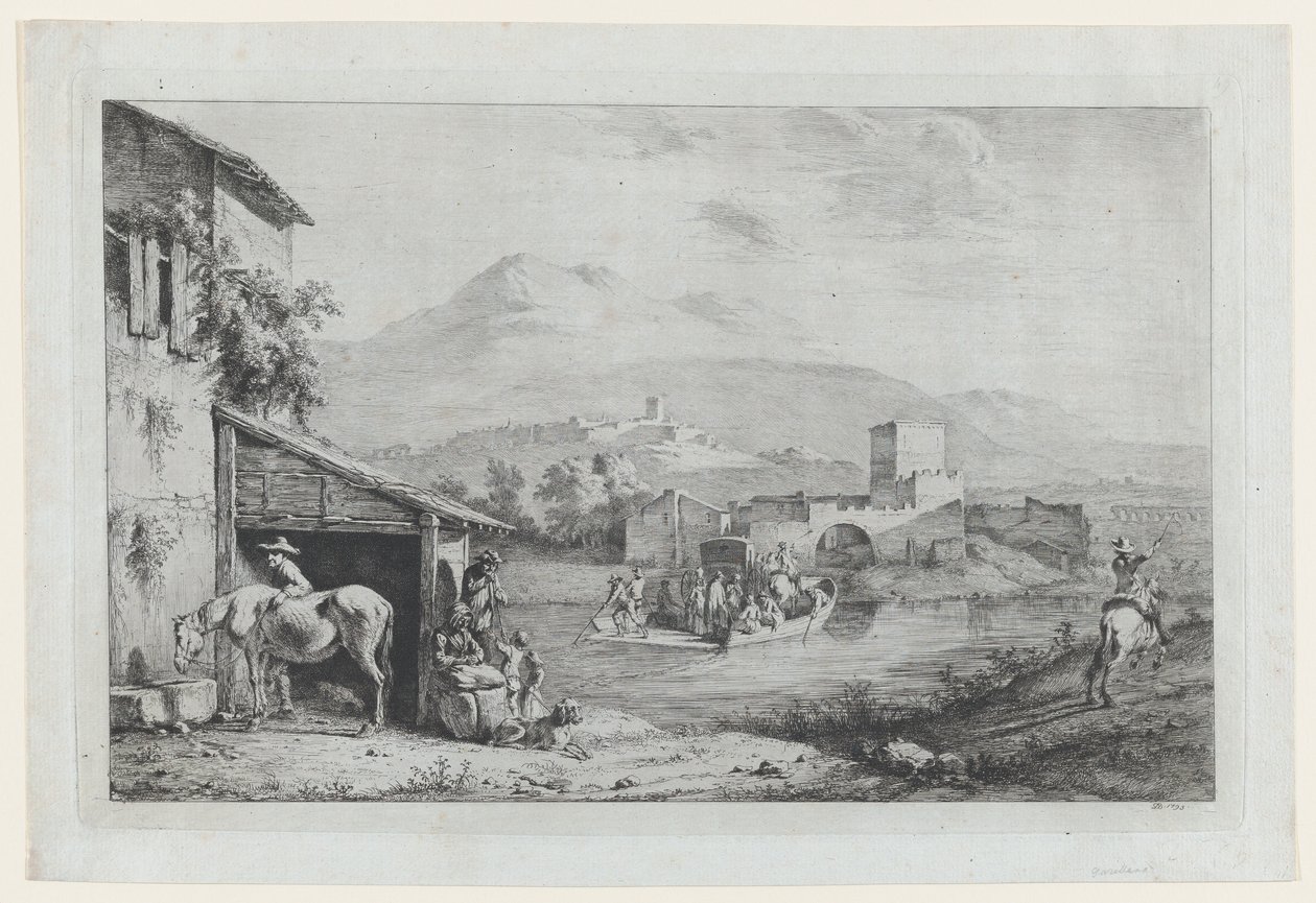 Garigliano-Passage Italien, 1793 von Jean Jacques de Boissieu
