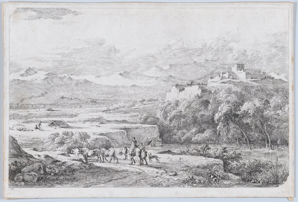 Landschaft nach Van der Cabel von Jean Jacques de Boissieu