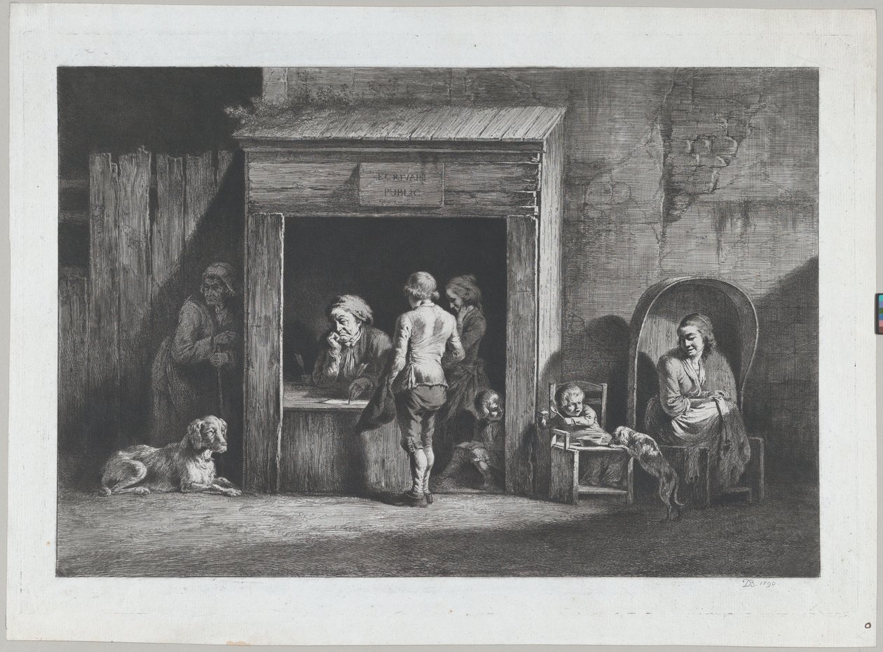 Der öffentliche Schreiber, 1790 von Jean Jacques de Boissieu