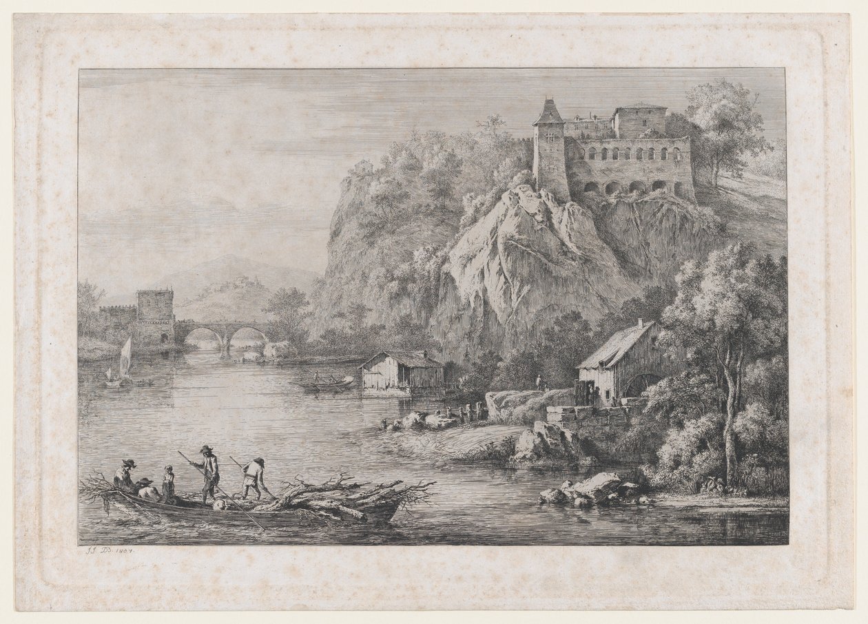 Ansicht des Klosters der Barfüßigen Karmeliten in Lyon, 1807 von Jean Jacques de Boissieu