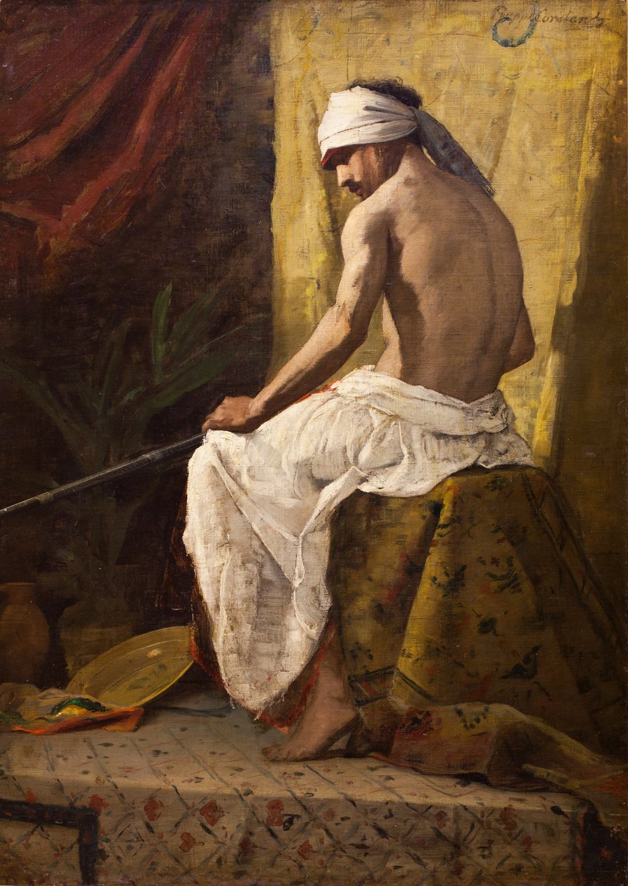 Araber sitzend von Jean Joseph Benjamin Constant