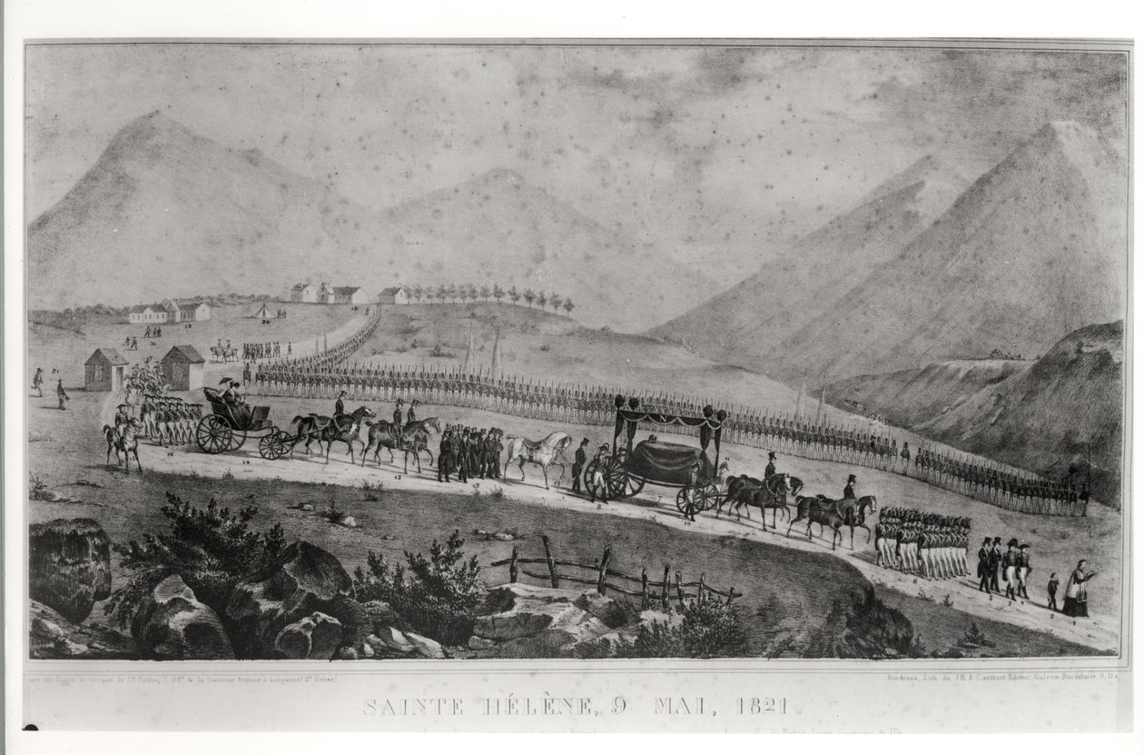 Der Trauerzug von Napoleon Bonaparte auf St. Helena, 9. Mai 1821 von Jean Joseph Benjamin Constant