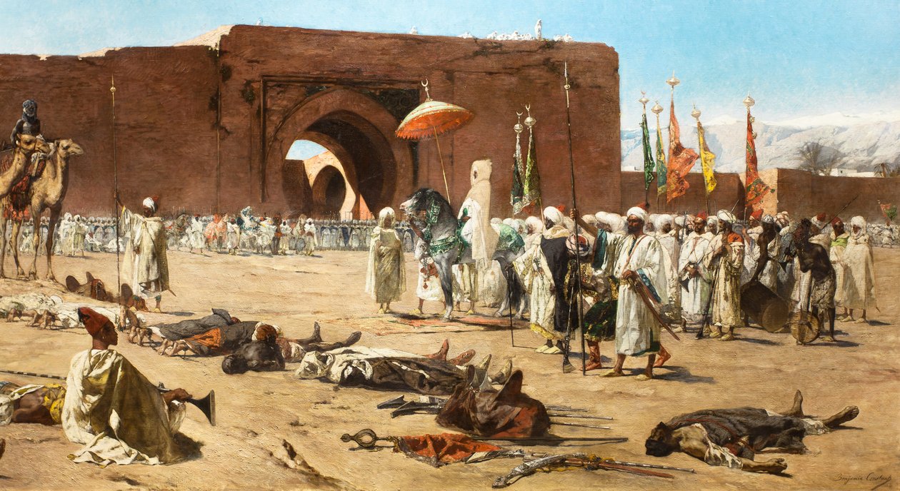 Die letzten Rebellen, marokkanische historische Szene (Detail) von Jean Joseph Benjamin Constant