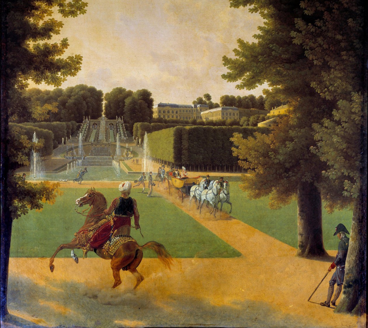 Der Spaziergang im Park von Saint Cloud von Jean Joseph Bidault