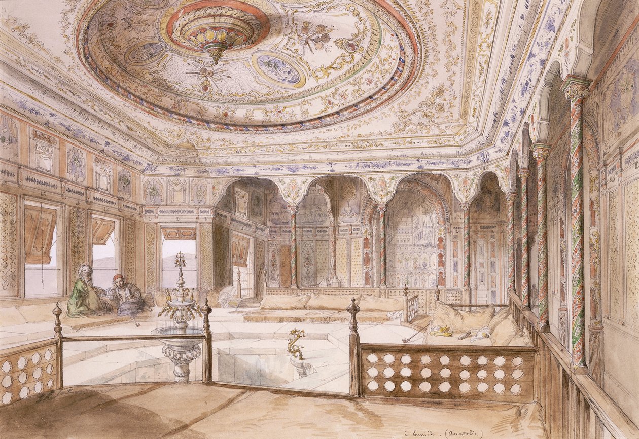 Ein Innenraum eines Palastes in Uyne von Jean Joseph Bonaventure Laurens