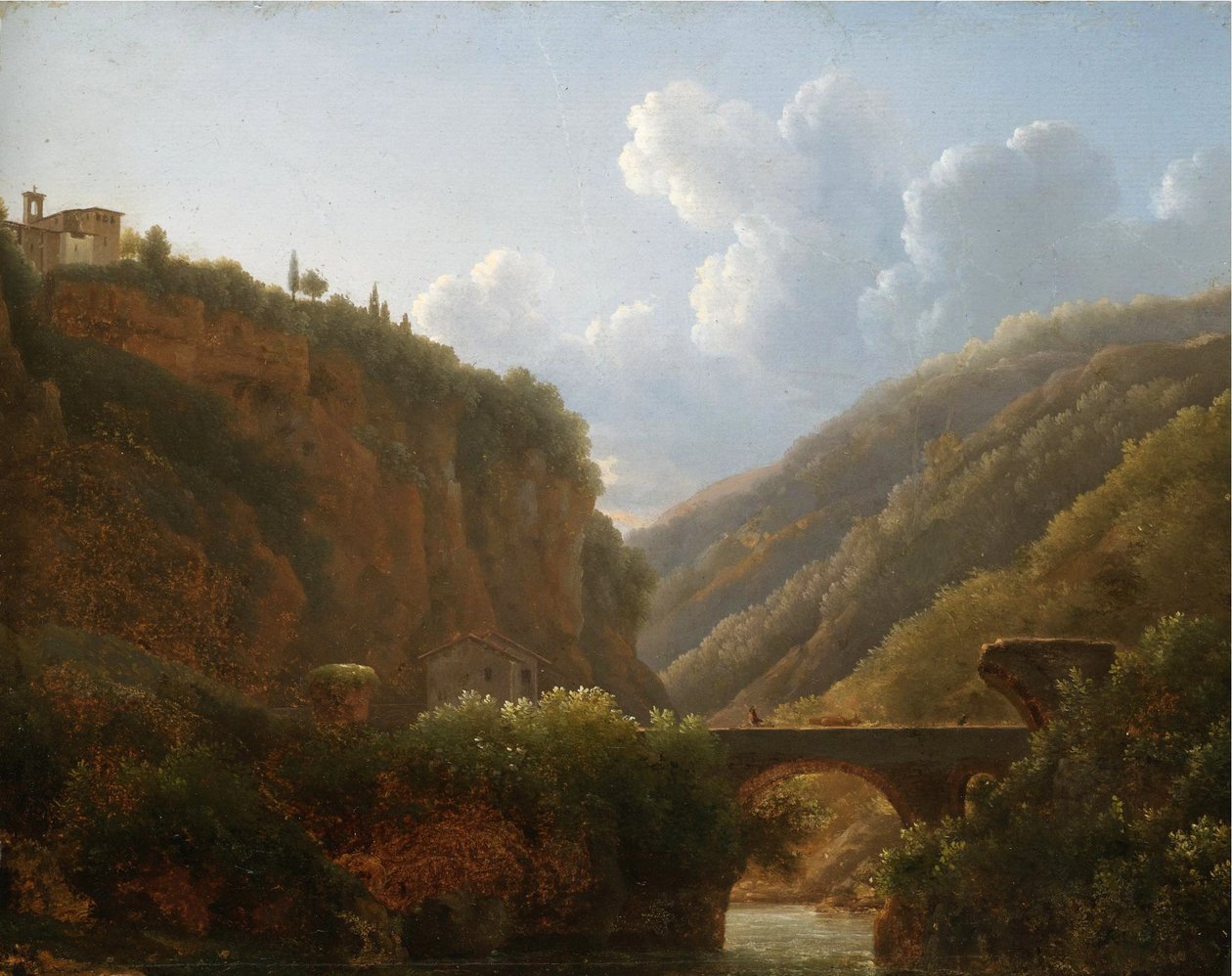 Ansicht des Klosters San Cosimato, nördlich von Rom von Jean Joseph Xavier Bidauld