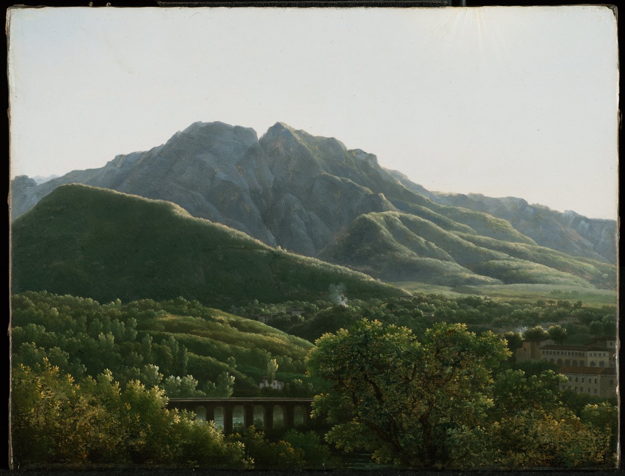 Ansicht der Brücke und der Stadt Cava, Königreich Neapel von Jean Joseph Xavier Bidauld