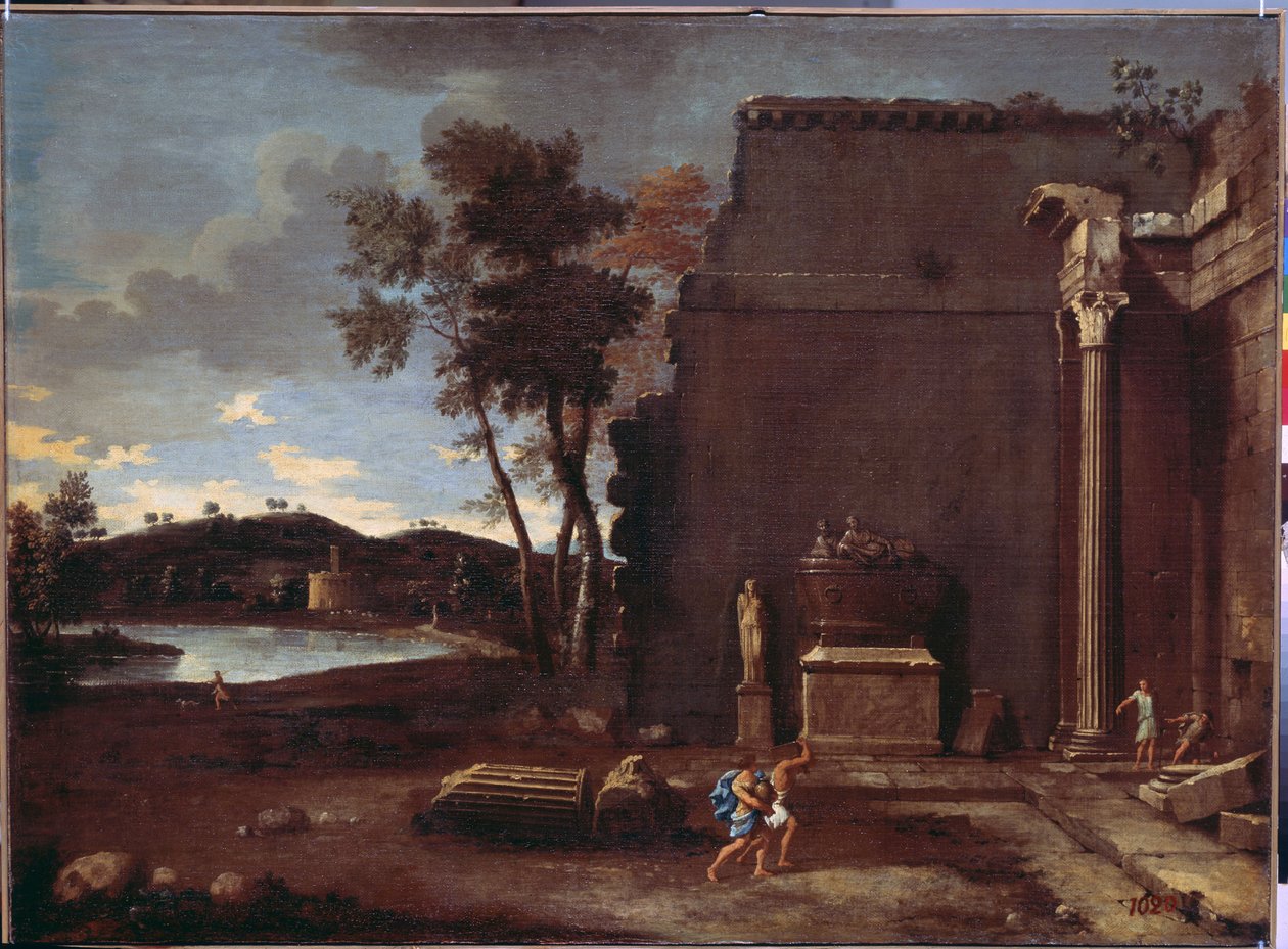 Landschaft mit Sarkophag von Jean Lemaire