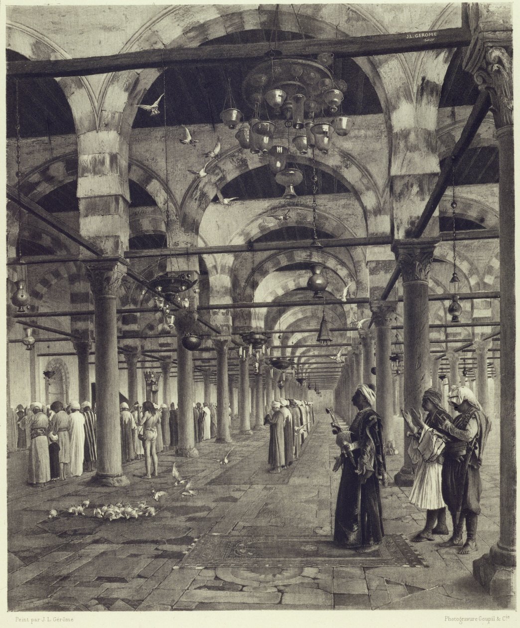 Öffentliches Gebet in der Moschee von Amron, aus 